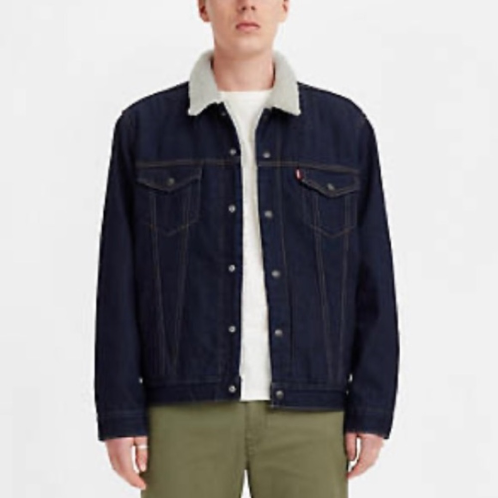 Levi’s Sherpa Trucker Jacket – Dark Wash